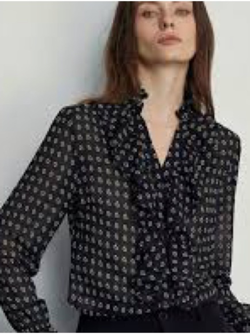 Gerry Weber classic Black and Taupe XL Blouse PTP 22.5